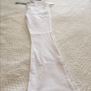 Flared White Jeans